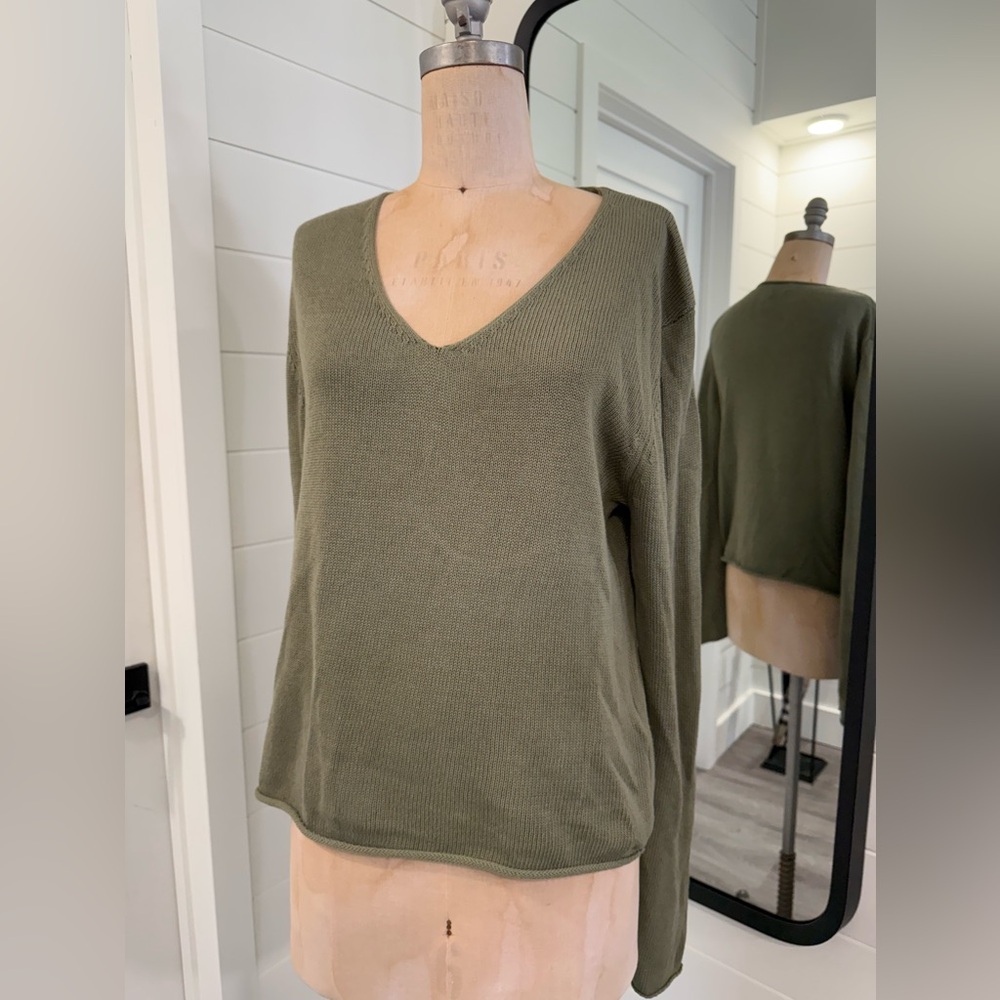 Massimo Dutti Olive Sweater